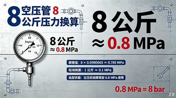 空压管8公斤压力换算