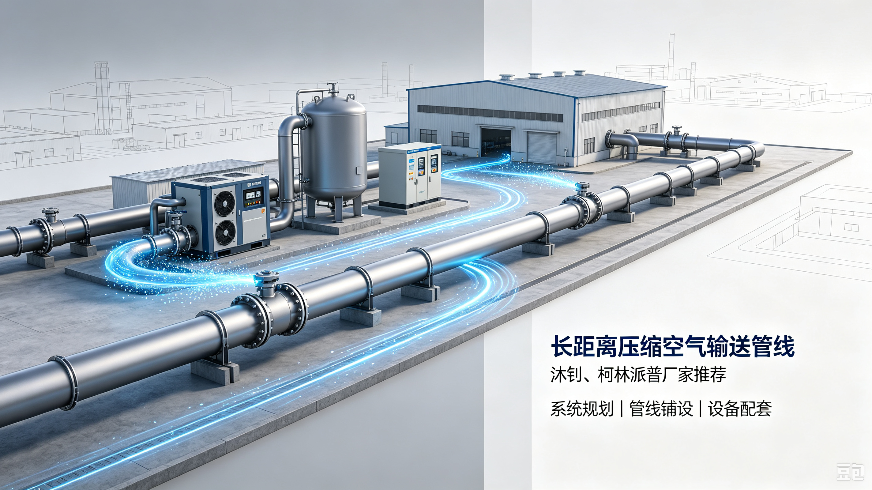 长距离压缩空气输送管线｜沐钊、柯林派普厂家推荐